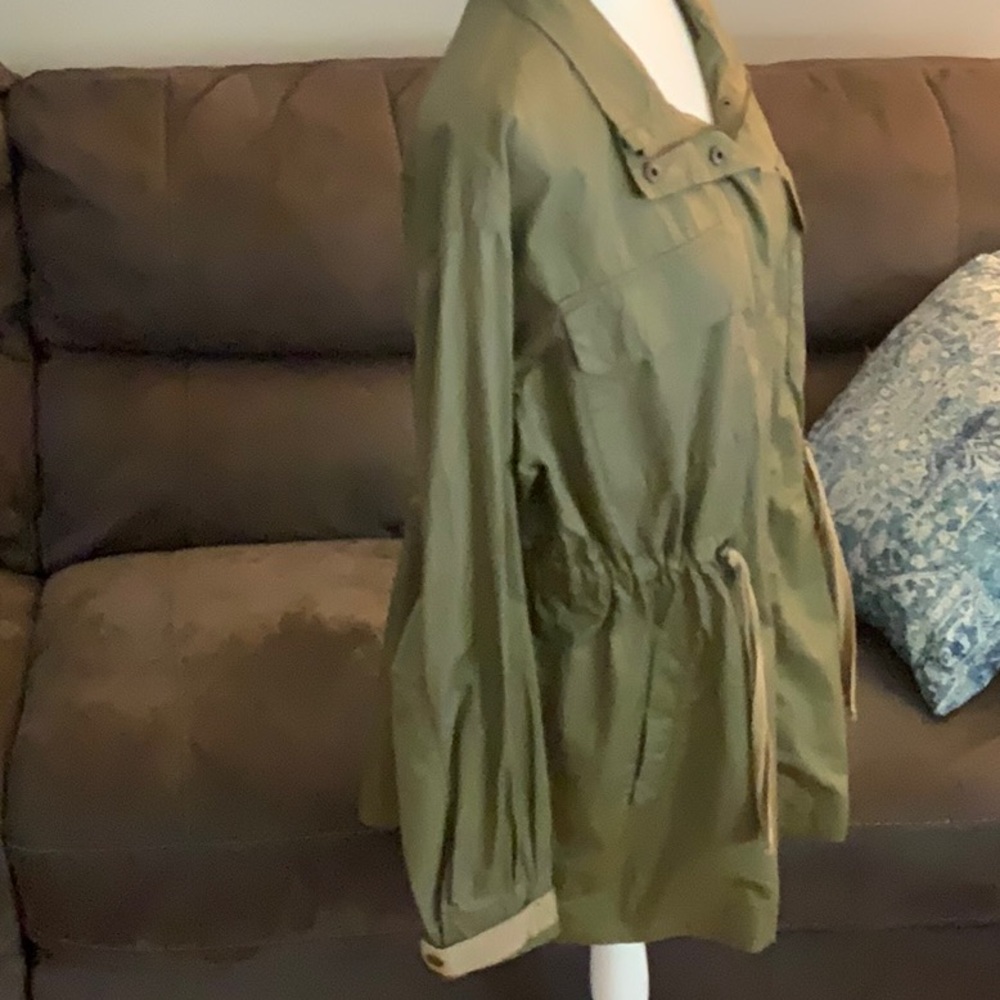 Universal Thread Drawstring Cargo Olive Green Jac… - image 3